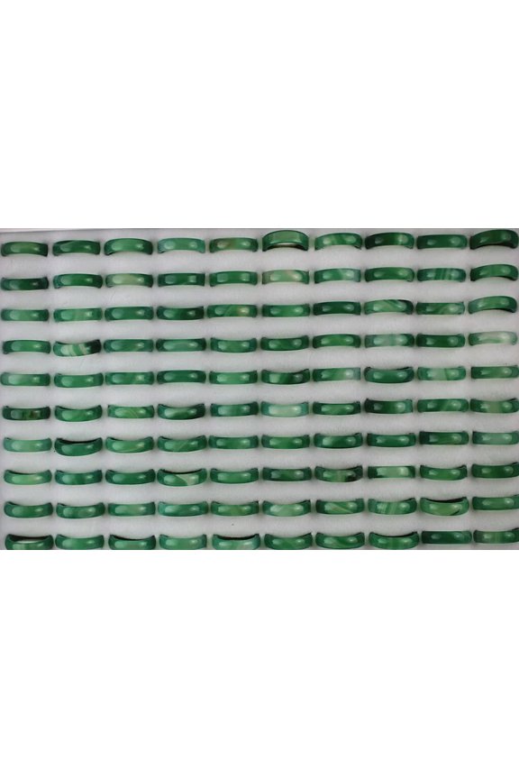 Bulk Mixed Lots 32Pcs Fashion Green Stone Women'S Rings Wholesale Lots Ring