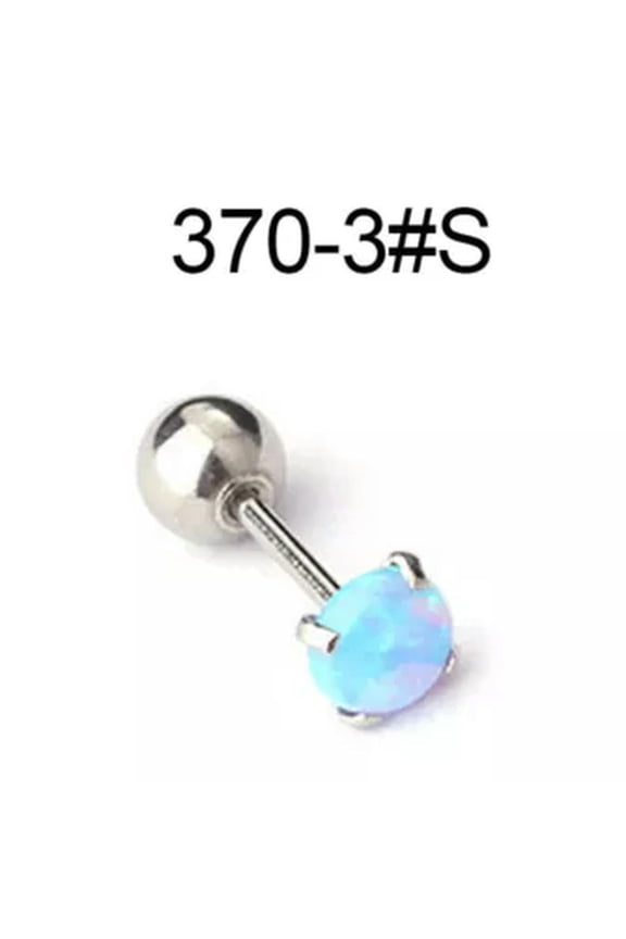 Cartilage Earrings Stud Rook Piercing Opal Gem Ball Flat Back Tragus Nose Helix!-3703#S-2mm