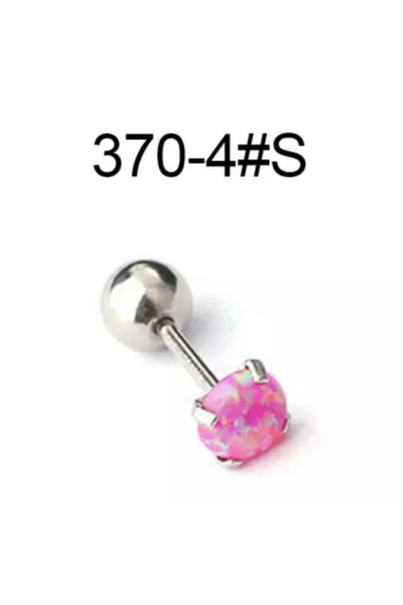 Cartilage Earrings Stud Rook Piercing Opal Gem Ball Flat Back Tragus Nose Helix!-3704#S-2mm