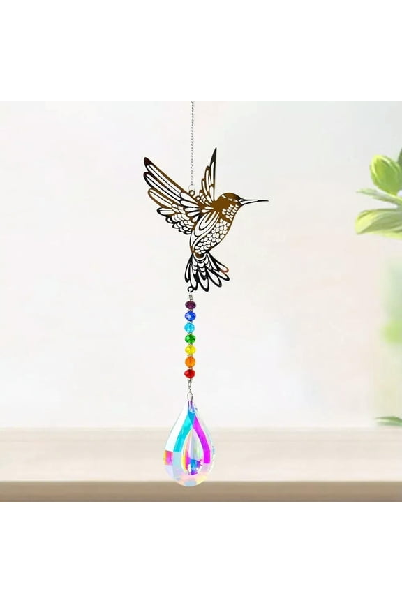 Chakra Crystal Sun Catcher Prisms Hanging Wind Chime Rainbow Chaser Car Pendant