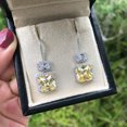 thumbnail image 1 of EOEMY Charm Women Gifts Cubic Zircon Engagement 925 Silver Drop Earring A Pair, 1 of 8