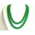 thumbnail image 1 of EOEMY Charming! 8mm Emerald Gemstone Necklace 35" ##Kh0678, 1 of 2
