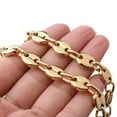 thumbnail image 1 of EOEMY Charming Stainless Steel Mutil-Color Coffee Beans Link Chain Men Women Necklaces-38Inch Or 96Cm-11mm-Gold, 1 of 6