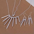 thumbnail image 1 of EOEMY Charms Women 925 Silver Fashion Beautiful Cylinder Necklace Earring Set S159, 1 of 1