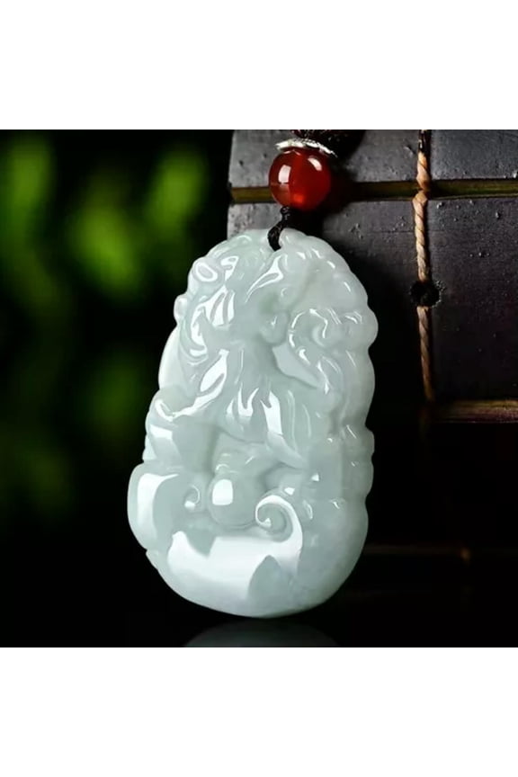 Chinese Natural Jadeite Jade Pendant Twelve Zodiac Animal Pendant Women Men-Tiger