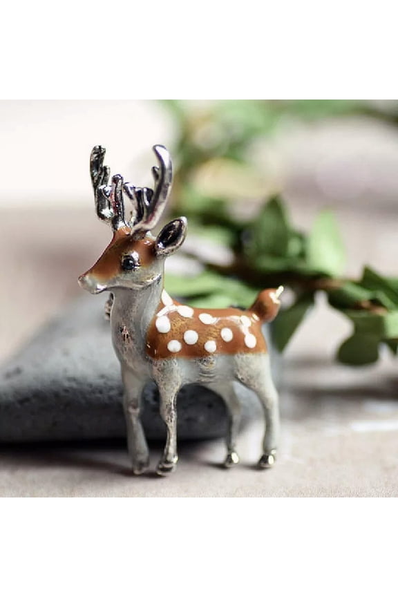 Christmas Animal Brooch Pin Elk Deer Reindeer Enamel Women Party Xmas Cute Gift