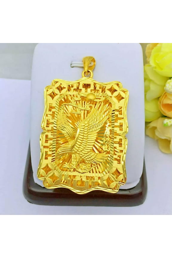 Cool 24K Yellow Gold Plated Realize One'S Ambition Men'S Pendant For Necklace