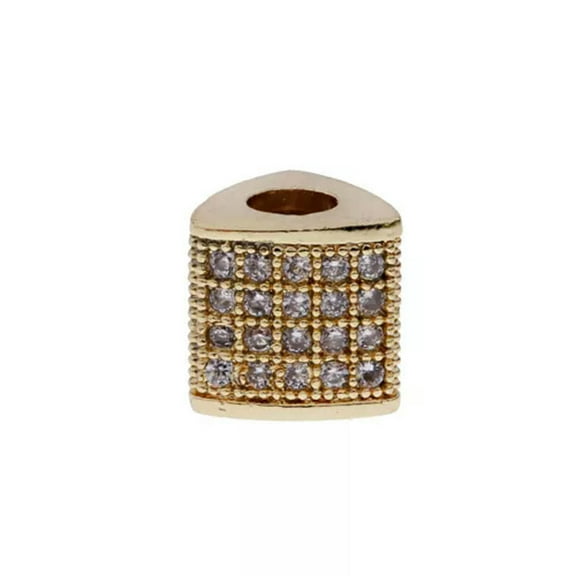 EOEMY Copper Micro Pave Zircon Cz Beads Geometry Loose Spacer Beads For Diy Bracelet-Type-17