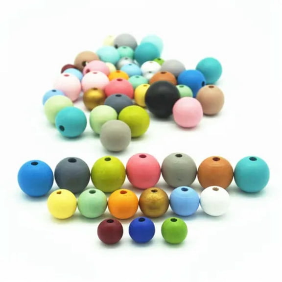 EOEMY Craft Diy Mixed Color Natural Wood Beads 16/20/25mm Home Decor Spring Garland-30Pcs 16mm
