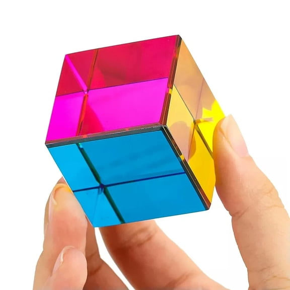EOEMY Crystal Optical Prism Cube Multi-Color Physics Science Learning Educational Beam