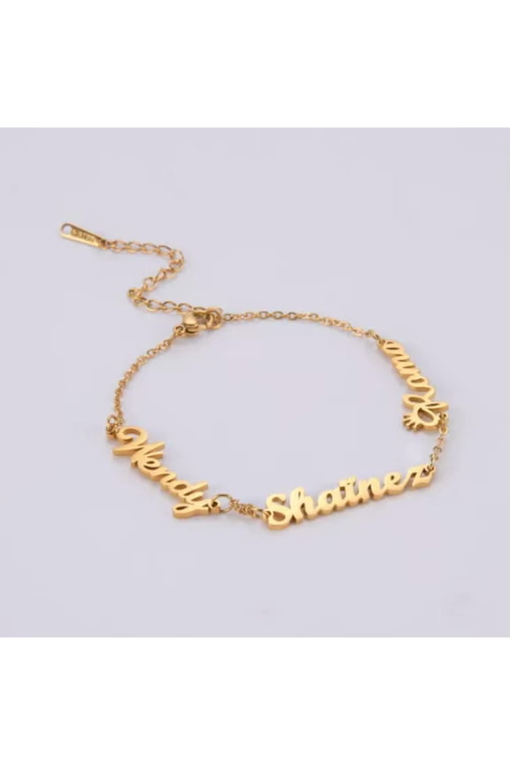 Custom Multiple Name Bracelet Gold Bracelet For Women Family Gift Jewelry