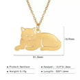 thumbnail image 1 of EOEMY Cute Animal Cat Pendant Necklace For Women Kitten Stainless Steel Jewelry, 1 of 8