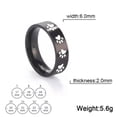 thumbnail image 1 of EOEMY Dog Paw Print Cute Rings Stainless Steel Finger Couple Rings Jewelry Gift, 1 of 7