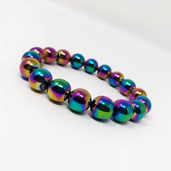 EOEMY Electroplated Hematite Non-Magnetic Bracelet Unisex Adjustable Size X1-Default