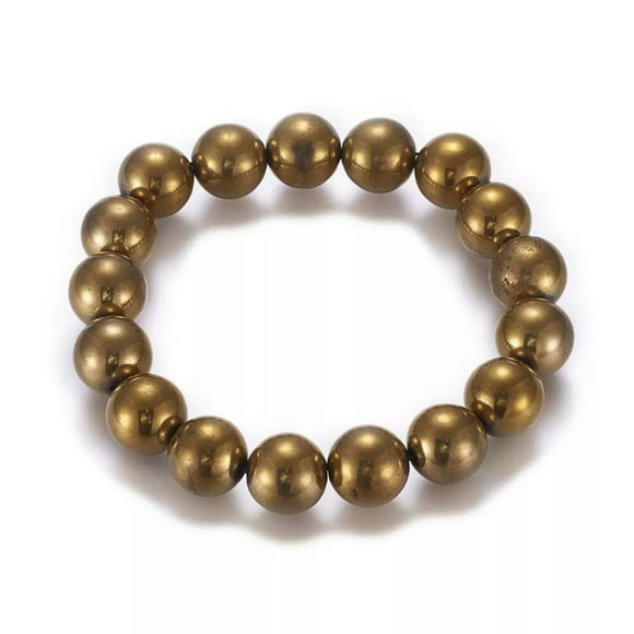 Electroplated Non-Magnetic Hematite Stretch Bracelet Pain Energy Powerful X47-Default