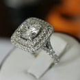 thumbnail image 1 of EOEMY Elegant 925 Silver Filled Cubic Zircon Rings Women Jewelry Wedding Gift Sz 6-10-7, 1 of 5