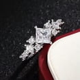 thumbnail image 1 of EOEMY Elegant Cut Cubic Zircon 925 Silver Filled Jewelry Women Ring Sz 6-10-6, 1 of 5