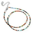 thumbnail image 1 of EOEMY Exquisite Small Beads Necklace Natural Crystal Choker For Women Bohemia Jewelry-22 Colorful Agate, 1 of 9