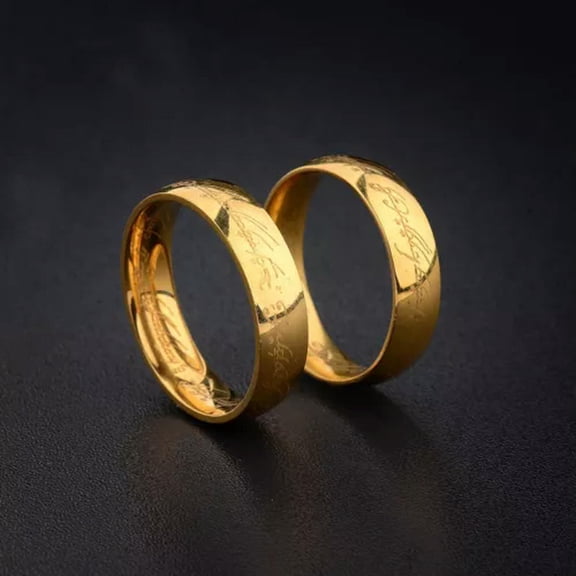 EOEMY Fashion 8mm Stainless Steel Rings For Men Band Titanium Jewelry Size 5-12-Gold 2-9