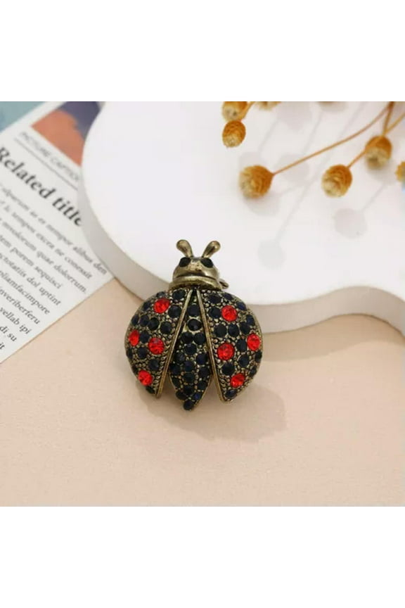 Fashion Crystal Enamel Insect Ladybug Brooch Pin Women Men Jewelry New Wholesale-#1