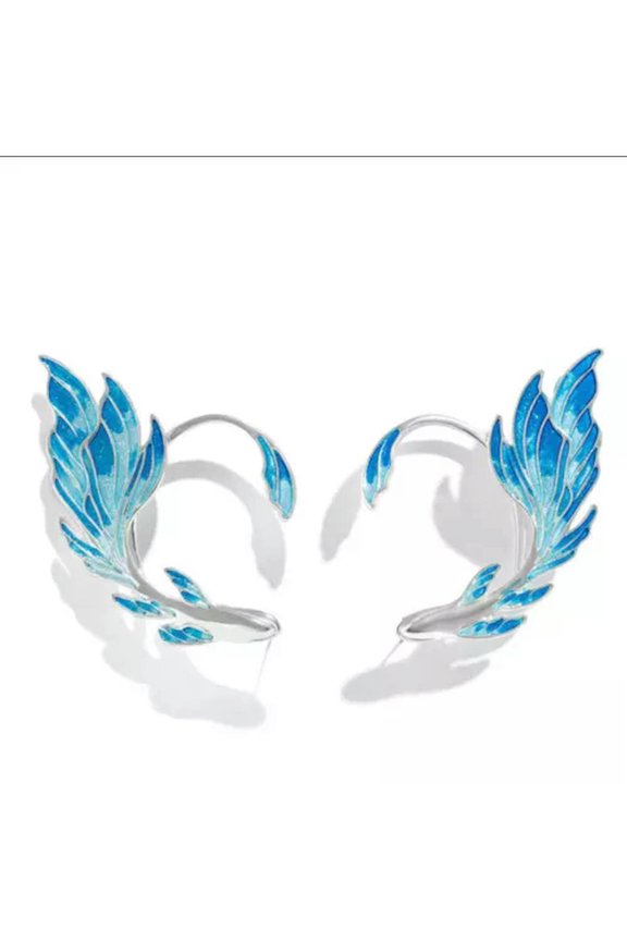 Fashion Earring Butterfly Elf Clip Earrings Ear Halloween Cosplay Elf Ear-Left And Right Ears