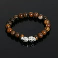 thumbnail image 1 of EOEMY Fashion Men'S Women' S Natural Lava Stone Owl 8mm Beads Charm Bracelets Jewelry-308-3, 1 of 9