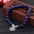 thumbnail image 1 of EOEMY Fashion Men'S Women' S Natural Lava Stone Owl 8mm Beads Charm Bracelets Jewelry-317-1-B, 1 of 4