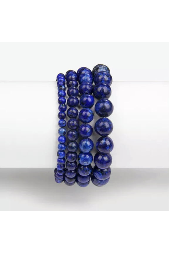 Fashion Natural Stone Blue Tiger Eye Malachite Beads Bracelets Men Women Jewelry-Lapis Lazuli-10mm