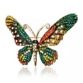 thumbnail image 1 of EOEMY Fashion Rhinestone Butterfly Dragonfly Bee Cat Bird Snail Animal Brooch Pin New-Butterfly #1, 1 of 7