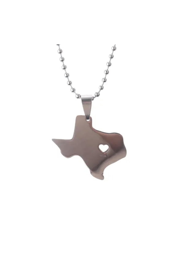 Fashion Silver Plated Necklace State Tourism Women Men Pendant Necklace Jewelry-21-Texas