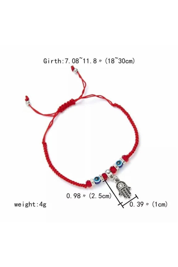 Charm Lucky Evil Eye Bracelets Pendant Women Handmade Woven Red Rope Jewelry New-Hand Lucky Evil Eye