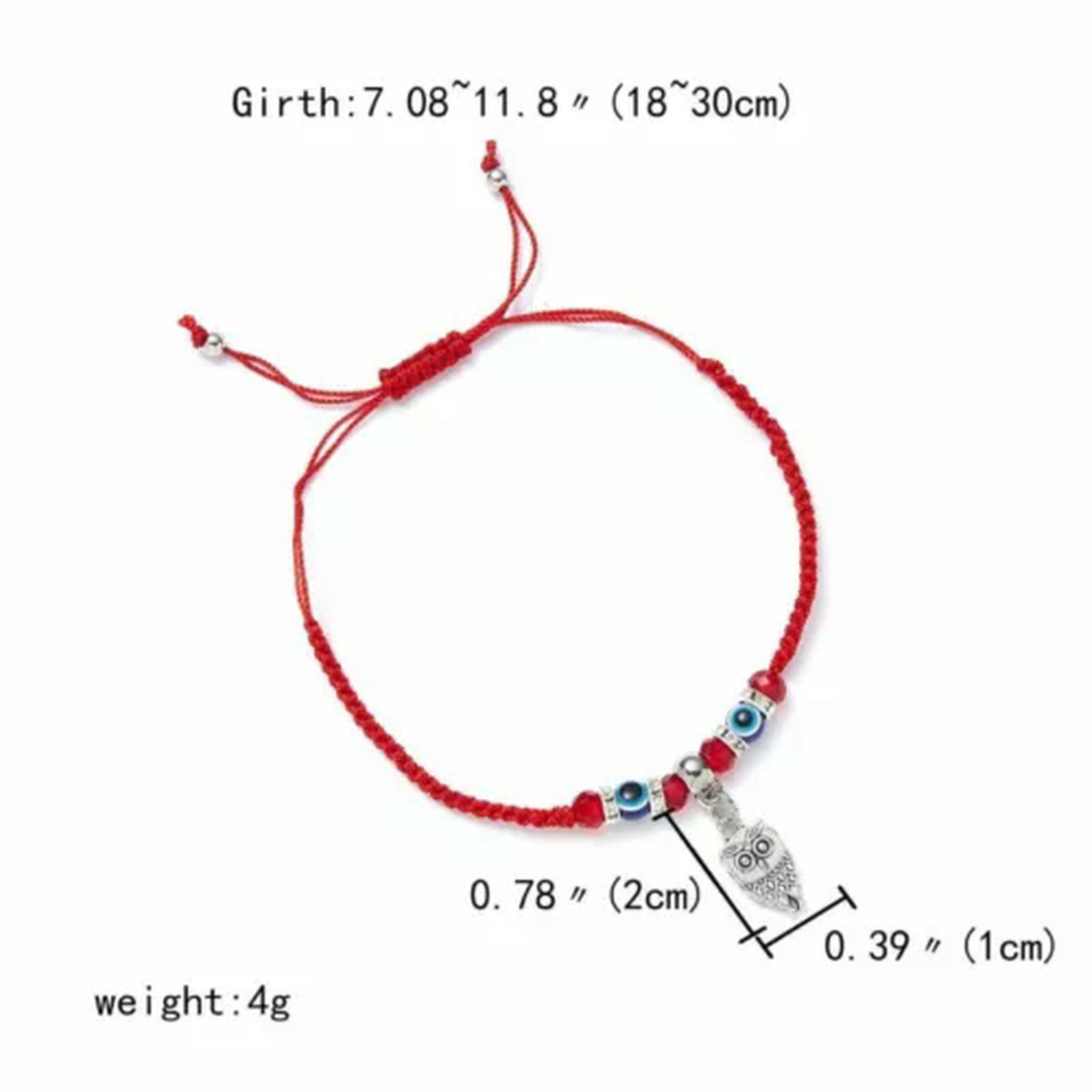 Adjustable Evil Eye Rope Bracelet - Handmade Braided Kabbalah Protection Bracelet For Men & Women