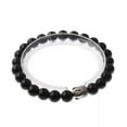 thumbnail image 1 of EOEMY Fashion Women 8mm White Turquoise Lava Beads Buddha Head Men Charm Bracelets-174-4, 1 of 2