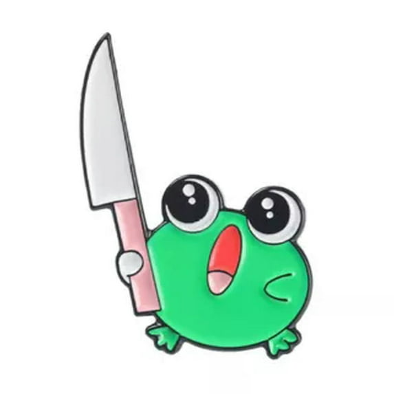 EOEMY Frog Holding Knife Brooch Fox Diao Knife Brooch Tyrannosaurus Killing Brooch-51