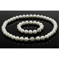 thumbnail image 1 of EOEMY Genuine Natural 8-9mm White South Sea Pearl Necklace Bracelet Set Aa, 1 of 1