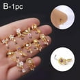thumbnail image 1 of EOEMY Gold Silver Nose Stud Piercing Thin Ear Pin Ring Bone End L Shape Gem Jewellery-650-Gold-9#, 1 of 1
