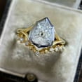 thumbnail image 1 of EOEMY Golden Plated Wedding Ring Fashion Women Cubic Zircon Jewelry Sz 6-10-9, 1 of 4