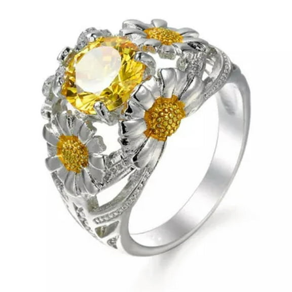 EOEMY Gorgeous 925 Silver Filled Rings Women Cubic Zirconia Party Jewelry Size 6-10-9