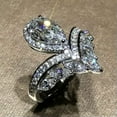 thumbnail image 1 of EOEMY Gorgeous Cubic Zircon Jewelry 925 Silver Filled Rings Women Wedding Gift Sz 6-10-7, 1 of 5