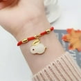 thumbnail image 1 of EOEMY Handmade Gold Plated Rabbit Charm Red Rope Braided Bracelet Women Lucky Jewelry-14-Rabbit, 1 of 9
