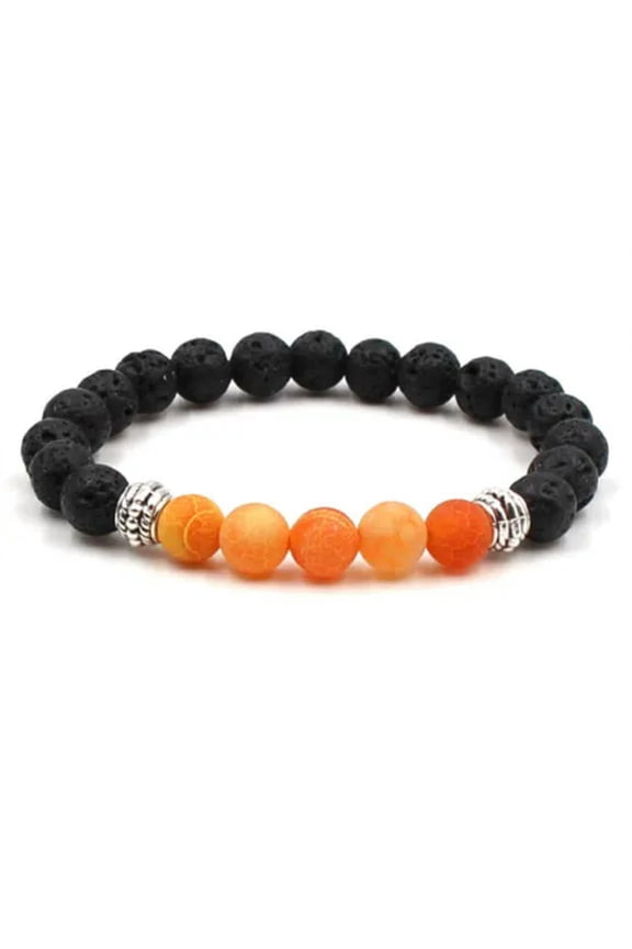 Handmade Healing Crystal 8mm Beads Chakra Beads Charm Bracelets New Jewelry-Orange