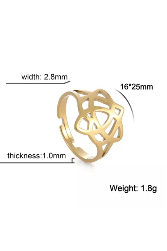 Heart Celtic Knot Stainless Steel Aesthetic Ring Love Viking Jewelry Gift