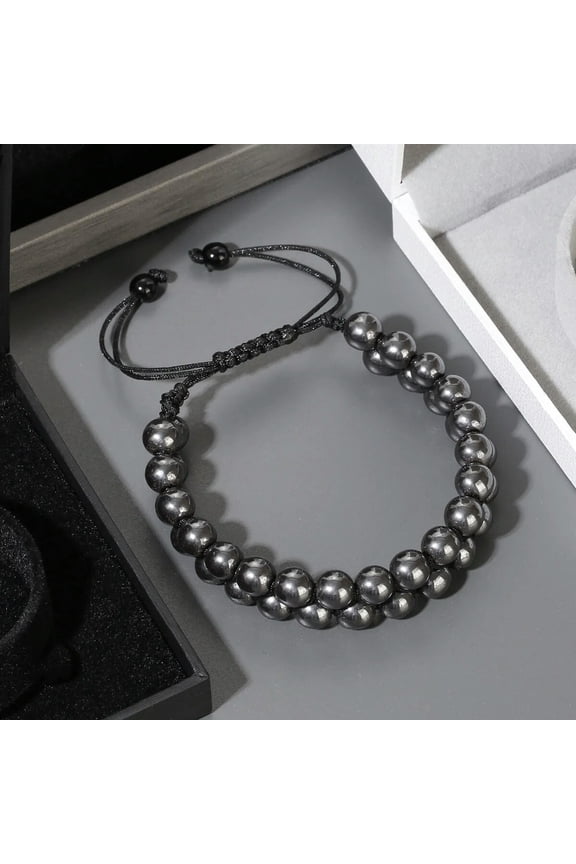 Hematite Therapy Bracelet Strength Natural Pain Relief&Healing Stone Bracelets