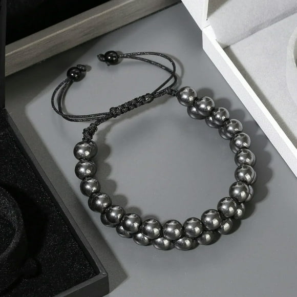 Hematite Therapy Bracelet Strength Natural Pain Relief&Healing Stone Bracelets