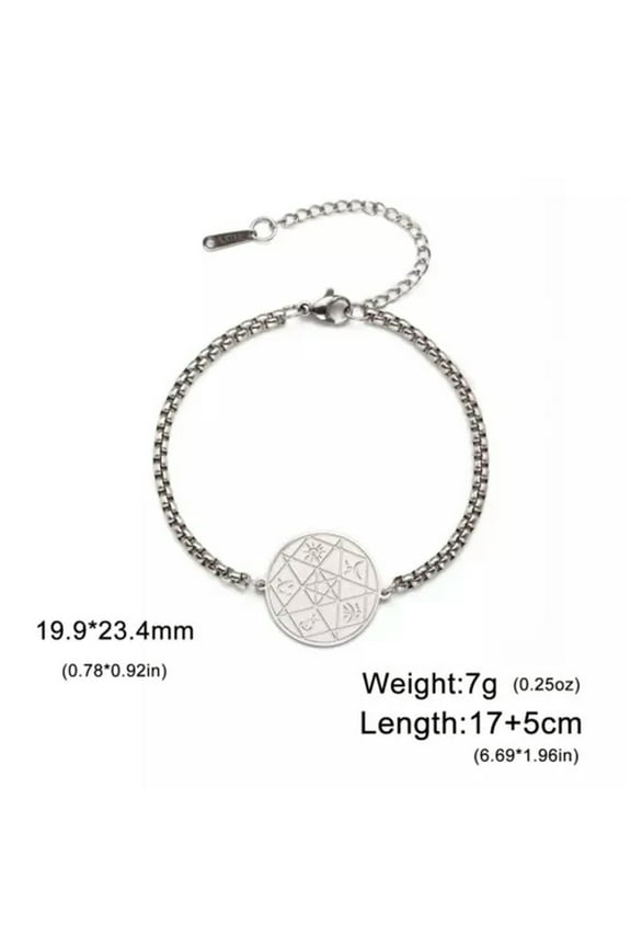 Hexagram Stainless Steel Bracelets Star Of David Charm Bangle Bracelet Jewelry