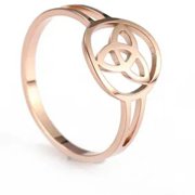 EOEMY Irish Celtic Knot Rings Stainless Steel Viking Talisman Amulet Ring Jewelry Gift