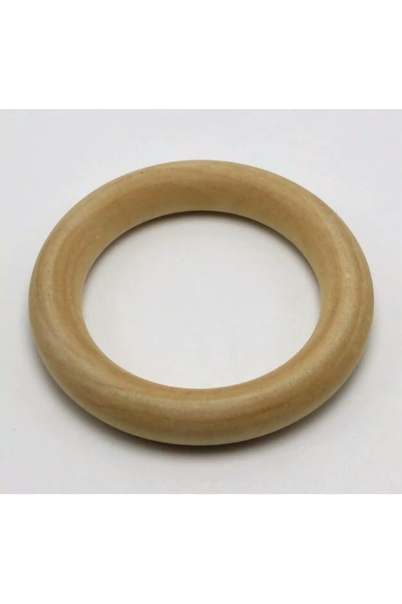 Large Unfinished Natural Untreated Plain Wooden 97mm(3.8") Round Ring Craft Diy