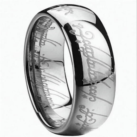 EOEMY Lord Of The Rings The One Ring Lotr Stainless Steel Fashion Men'S Ring Size 6-13-Silver-11-4mm