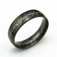 thumbnail image 1 of EOEMY Lord Of The Rings The One Ring Lotr Stainless Steel Wedding Aragon Wedding Ring-Black-6-4mm, 1 of 4