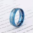 thumbnail image 1 of EOEMY Lord Of The Rings The One Ring Lotr Stainless Steel Wedding Aragon Wedding Ring-Blue-10-6mm, 1 of 9